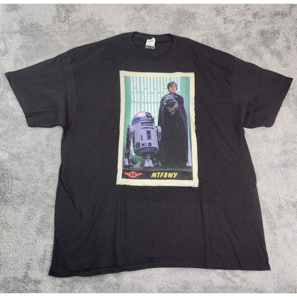 Star Wars Delta Pro Weight T-Shirt‎ Mens 3XL Black R2-D2 Grogu Luke Skywalker